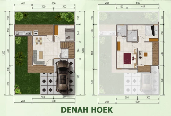 Green Pamulang Estate Denah Hoek